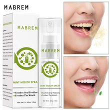 

Fresh Breath Oral Spray Remove Smoke Oral Odor Plaque Stains Long-Last Peppermint Mouth Freshener Portable Mouthwash Oral Care