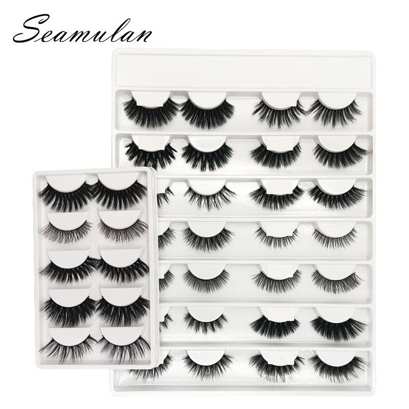 5 Pairs 3DMink Hair False Eyelashes extension eyelashes natural long soft lashes faux Maquiagem volume | Красота и здоровье