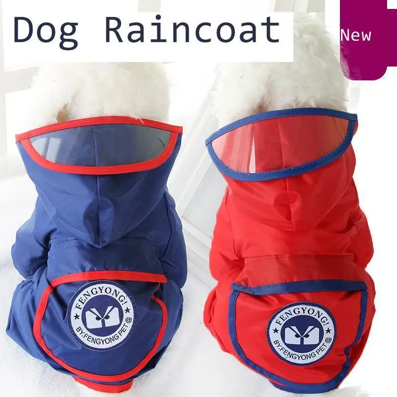 

2020 New Hooded Pet Dog Rain Coat Raincoats For Small Medium Puppy Waterproof Dog Clothes Outdoor Chubasquero Impermeable Perro