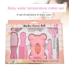 8 шт. инструмент для ухода за младенцем медицинские приборы Набор для ухода за волосами ногтя термометр для ухода за здоровьем нос расческа ножницы для новорожденных Безопасный детский