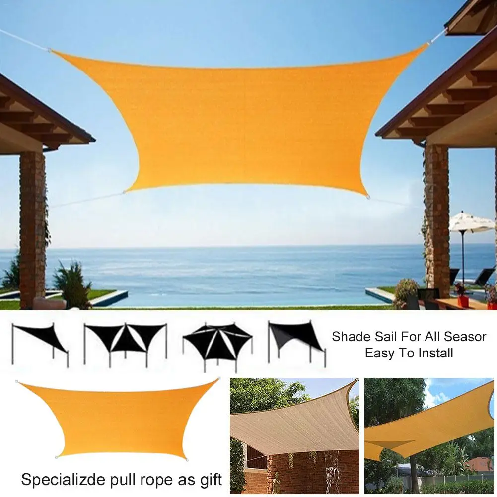 

Square Triangle UV Protection 90% Waterproof Oxford Fabric Outdoor Sun Protection Solar Veils Net Awnings Garden Court Encrypted