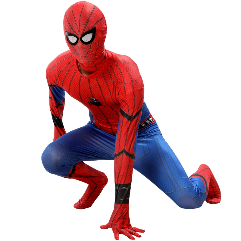 

Halloween Cosume For Kids Anime Web Spider Hero Red Appearance And Mask Cloak Jumpsuit Cosplay Boy Girl Adult