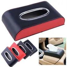 Черный, красный кожаный чехол для салфеток, перекачивающая бумага, автомобильный домашний держатель для салфеток