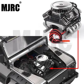 

Rc Car F82 V8 Simulate Engine Motor Cooling Fans Radiator For 1/10 Rc Crawler Traxxas Trx-4 Axial Scx10 90046 Redcat Gen8 G500
