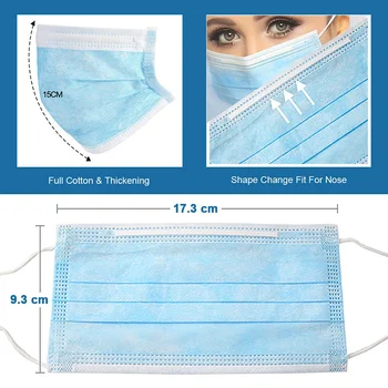 

in Stock 10pcs/lot Antivirus Disposable Mouth Mask Virus Nonwove 3 Layer Men Women Face kids Dust mascarillamondmaskers kids
