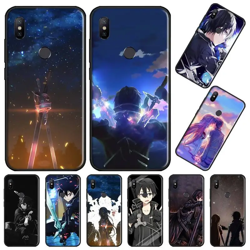 Чехол для телефона Sword Art Online SAO anime Xiaomi Mi A1 A2 5 6 6PLUS 8 9 SE Lite MIX 2 2S MAX 3 Pocophone F1|Бамперы| |