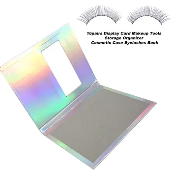 

16pairs Cosmetic Case Makeup Tools Eyelashes Book Portable Paper Accessories Container Package Tray Display Card Sample Catalog