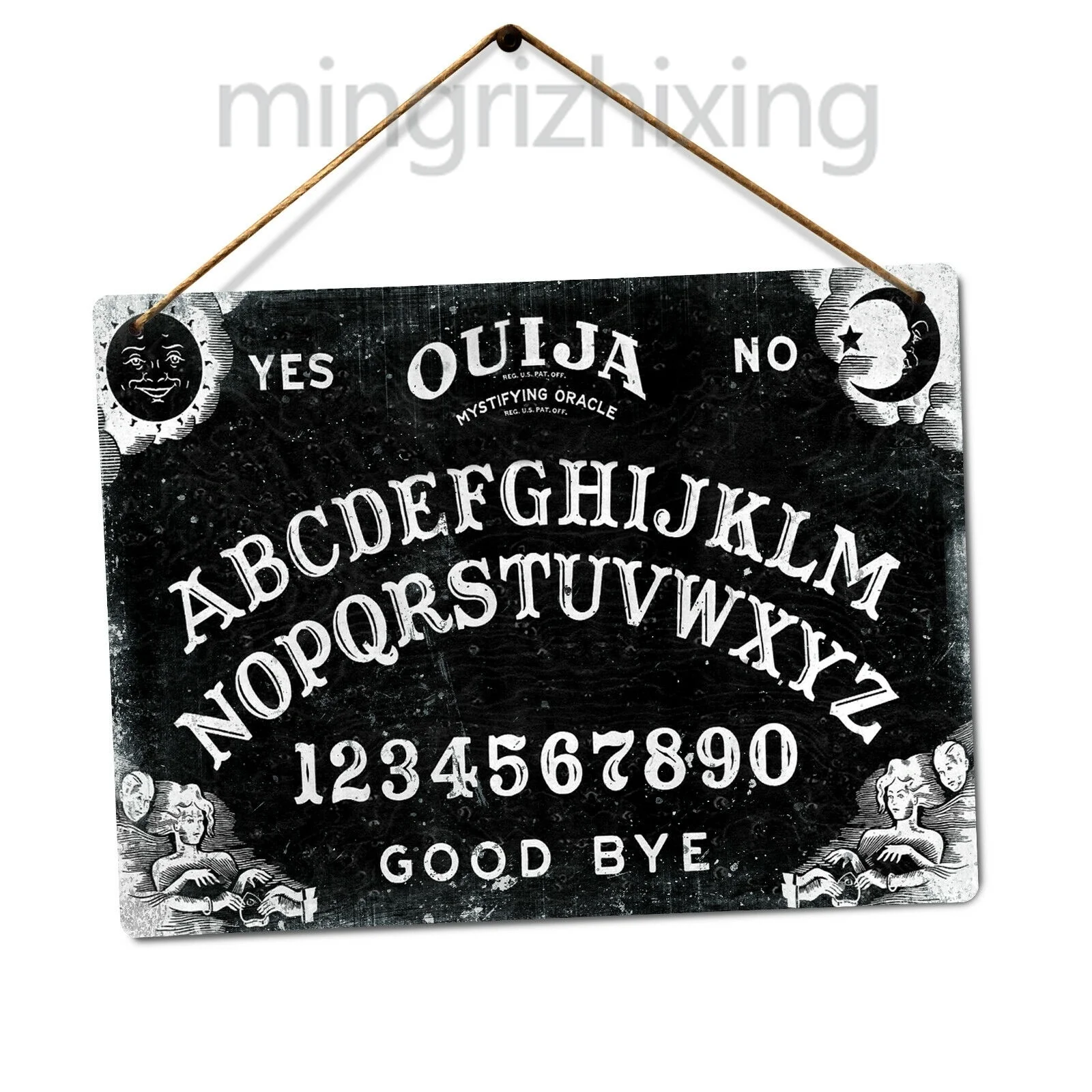 Доска Ouija черно-металлическая настенная табличка ужасное искусство монстр-ужас