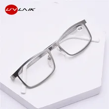 UVLAIK очки для чтения Для мужчин дальнозоркостью металлические очки Для мужчин Для женщин 1,0 1,50 2,0 2,50 3,0 3,50 диоптрий устройство для чтения очки