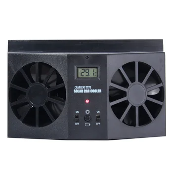 

Portable Rechargeable Cooler Car Solar Fan Auto Window Powered Air Vent Ventilator High-power Ventilation Fan