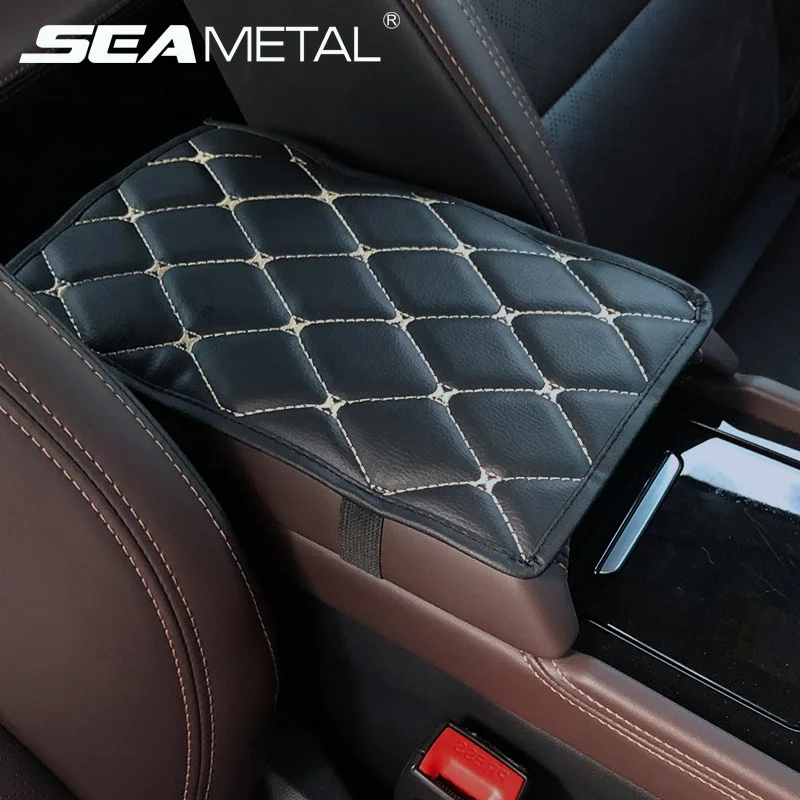 Car Armrest Mat Interior Auto Armrests Storage Box Mats Leather Box Carpet Protector Armrest For Car Automobiles Accessories