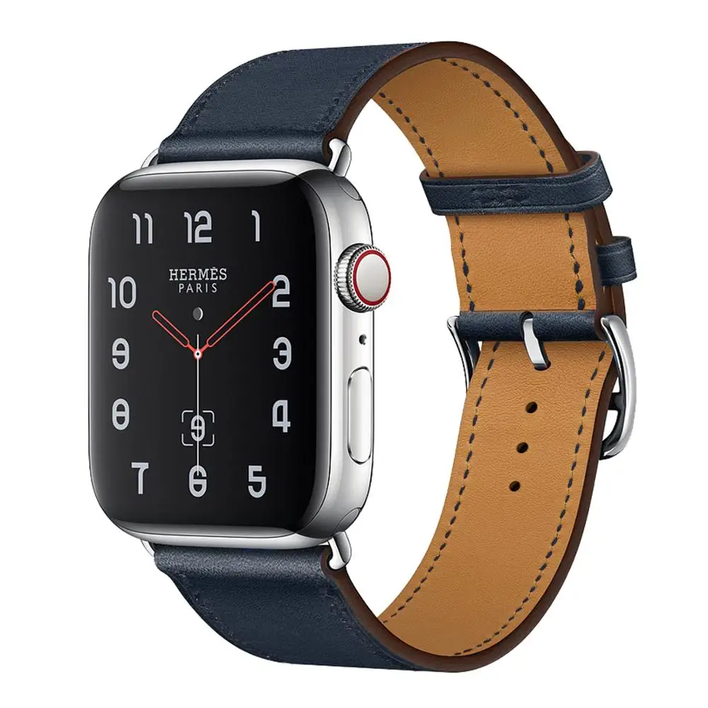 superior Leather Loop for iwatch 40mm 44mm Strap Apple Watch Band 38mm 42mm series 5 4 3 2 1 | Наручные часы