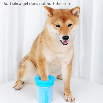 

Dog Paw Cleaner Cup Soft Silicone Combs Portable Pet Foot Washer Clean Brush Quick Wash Foot Cleaning Bucket for Medium Small