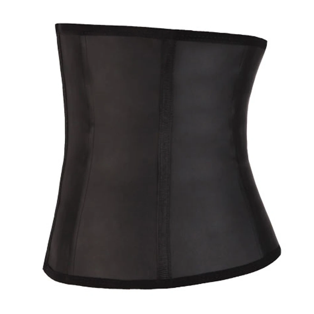Women Rubber Latex Waist Trainer Corset Body Shaper Slimming Belt Waist Cincher2 layer 9 Steel Bones Shapewear
