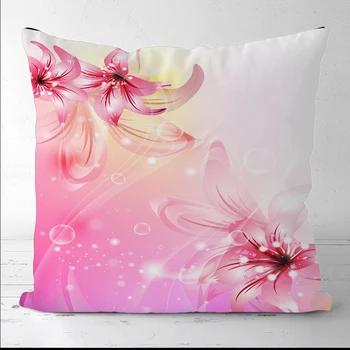 

Custom Decorative Pillowcase Little Orchid Square Zippered Pillow Cases Cover 35X35,40x40,45x45cm(One Side)200615