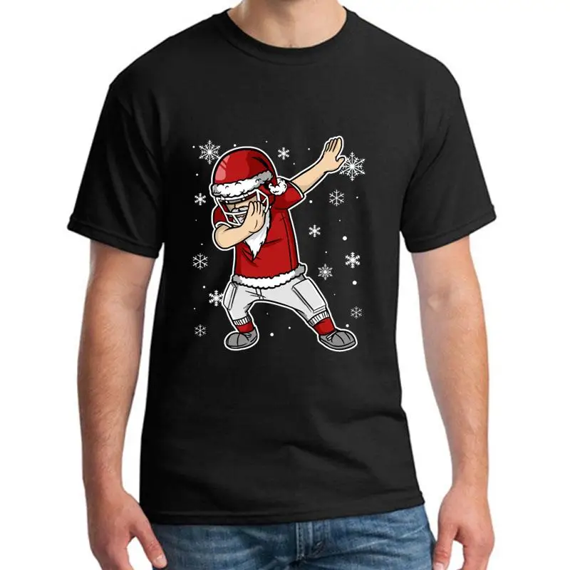 

Cute Dabbing Christmas Football Player Xmas Christmas tshirt s-167xl Famous funny t shirts Knitted men's t-shirts