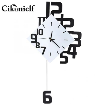 

Modern Design Wall Clock Nordic Style Wrought Iron Wall-mounted Clock Hanging Wall Clock Living Room Bar