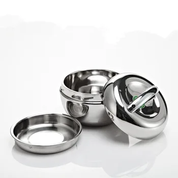 

Apple Stainless Steel Double Layer Insulated lunch Box Gift for Kid Tableware Utensil