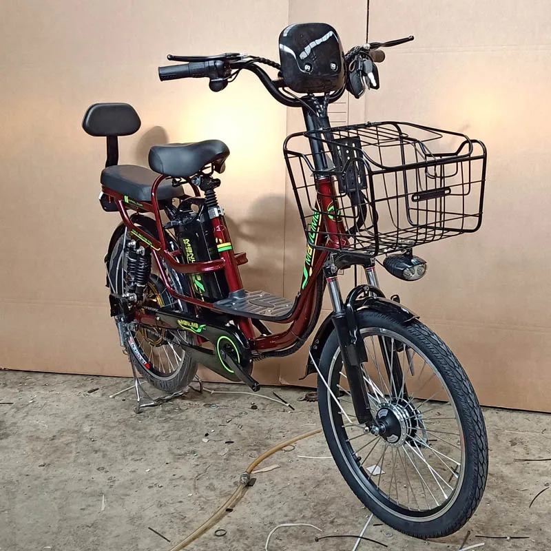 20-22 дюймов электрический велосипед из углеродистой стали для взрослых Байк, способный преодолевать Броды 350w 48v двигатель 10/15/20ah Электрический велосипед мощность, фара для электровелосипеда в городе для е-байка - Цвет: 20ah red