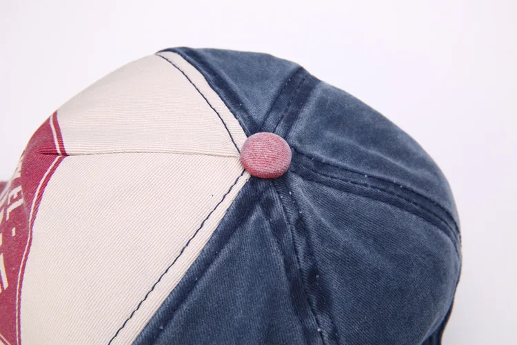 Male and female couples coated with cloth to shade baseball hats