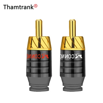 

2Pcs/1Pair Luxury Soldering RCA Plug Jack Connector Speaker Audio Output/Input Adapter Plug Gold plated Earphone connector jack