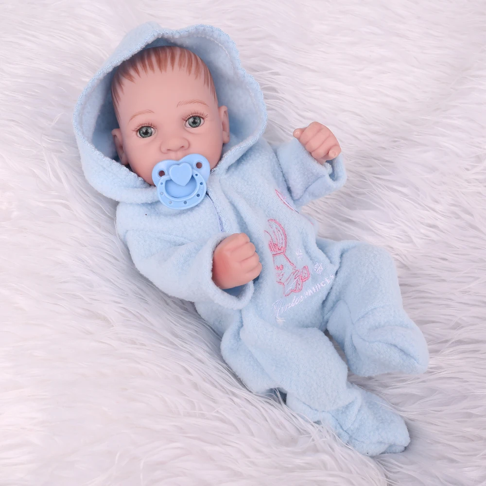 Миниатюрные куклы Reborn 11 дюймов Кукла Baby Boy мягкое тело винил силикон кукла для