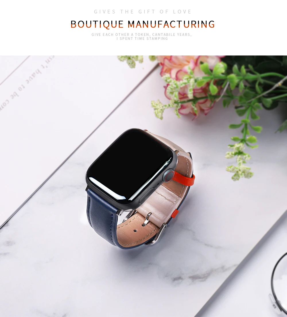 Кожаный ремешок для часов Apple серии 38 мм 42 мм Apple стол 5 40 мм 44 наручных часов iwatch, 4/3/2/1, correa, сменный ремешок