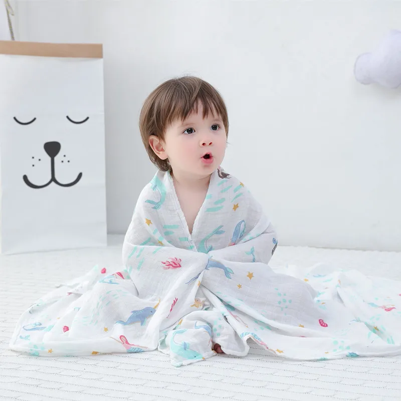 70% Натуральная бамбуковая детская Пеленка, новорожденный муслиновое одеяло качество лучше, чем Aden Anais Многофункциональное большое одеяло для подгузников