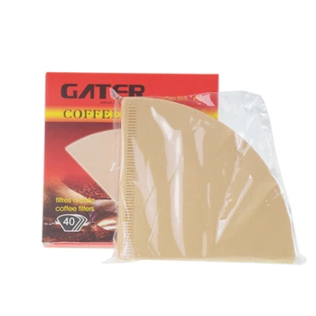 

GATER V60 Coffee Paper Filters 40pcs Per Bag Barista Coffee Accessories Maker Stocked Brown Percolator Filter