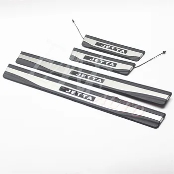 

Stainless Steel Led Door Sill Scuff Plate Guard Sills Protector Trim For Volkswagen VW Jetta MK6 2011-2017