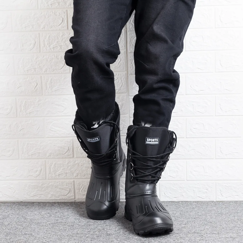 Водонепроницаемые зимние мужские ботинки; большие размеры; камуфляжные уличные военные ботильоны; мужские очень теплые ботиночки со съемной внутренней частью