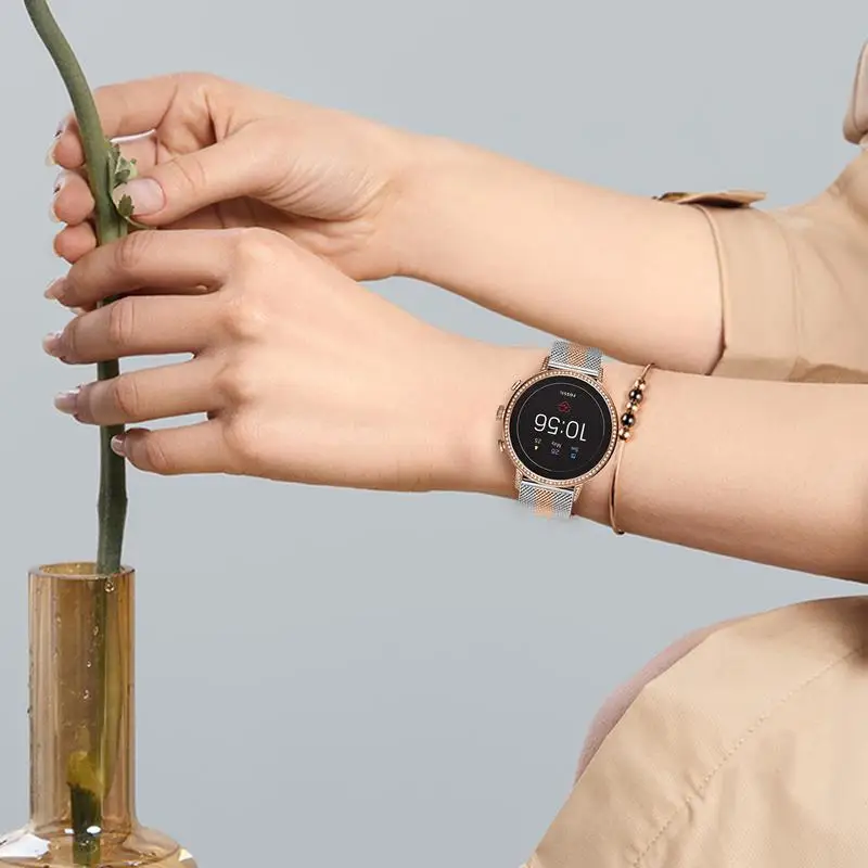 Миланский ремешок для часов Fossil women's Gen 4 Venture HR/women's Sport/Gen 3 Q Venture сетчатый ремешок из нержавеющей стали