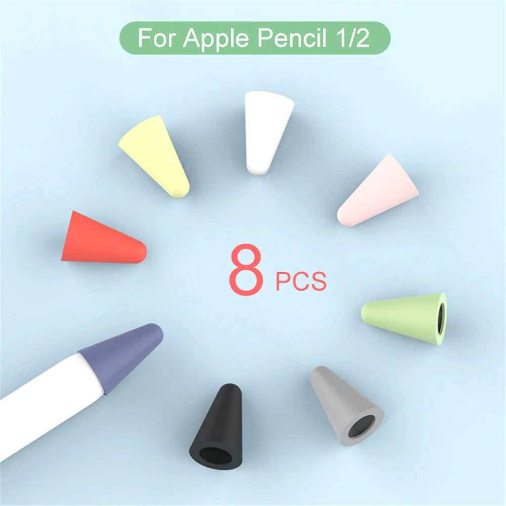 Для Apple Pencil 1 2 стилус ручка для тачскрина защита пера 8 шт. новинка бесшумный