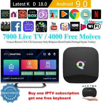 

TTVBOX Android 9.0 TV Box Q Plus H6 Quad-core cortex-A53 4GB RAM 32/64GB ROM Support 3D 4k Ultra HD H.265 2.4GHz WiFi Ethernet
