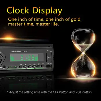 

Car Bluetooth Stereo Radio FM 12V Single DIN Bluetooth Car Stereo USB/TF Card/Aux-in/FM Radio Receiver with Remote Control Auto