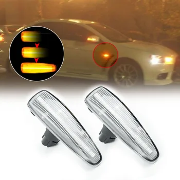 

2pcs Dynamic LED Front Side Marker Light Lamp For Mitsubishi Lancer Evo X