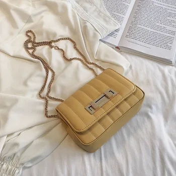 

Women's Bag 2020 New Style Shoulder Bag Fashion Chain Cross-Body Square Sling Bag Embroidery Thread Women's Bag