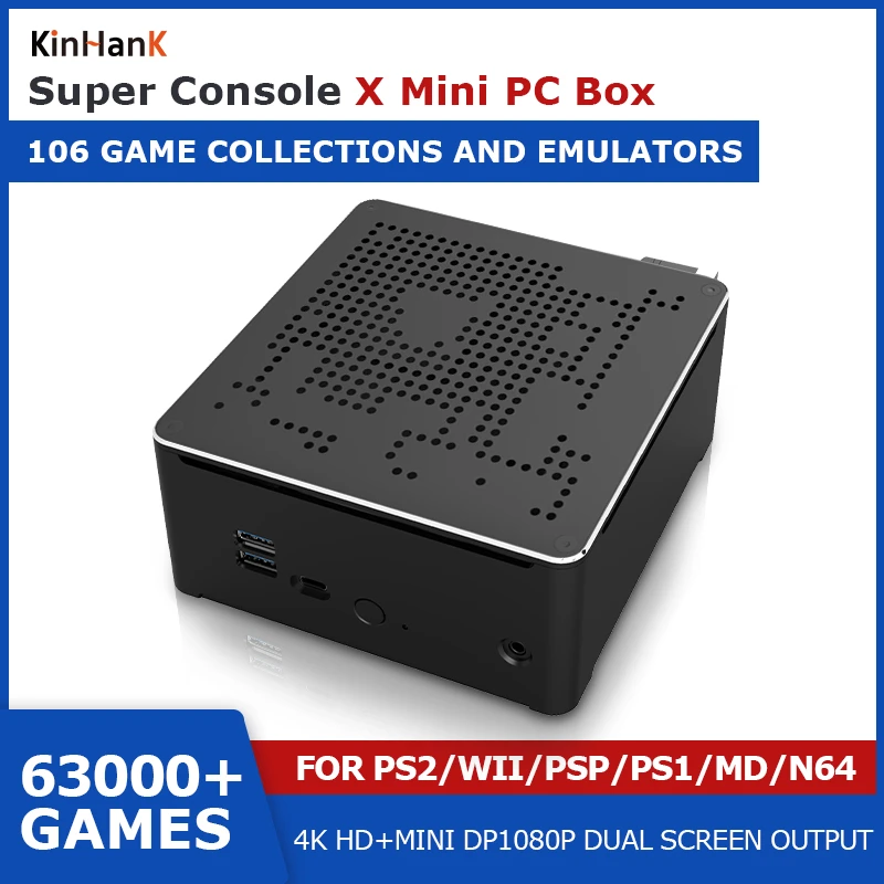 Retro Super Console X Box Mini Pc Video Game Console For Ps3 Ps2 Wii Psp Ps1 N64 Built In 108 Emulator Games 2 4g 5g Wifi Video Game Consoles Aliexpress