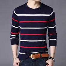 Various 22 Colors Sweater Men Fashion Casual Striped O-Neck Pull Homme Spring Autumn Cotton Knitwear Pullover Clothing Jersey 5z
