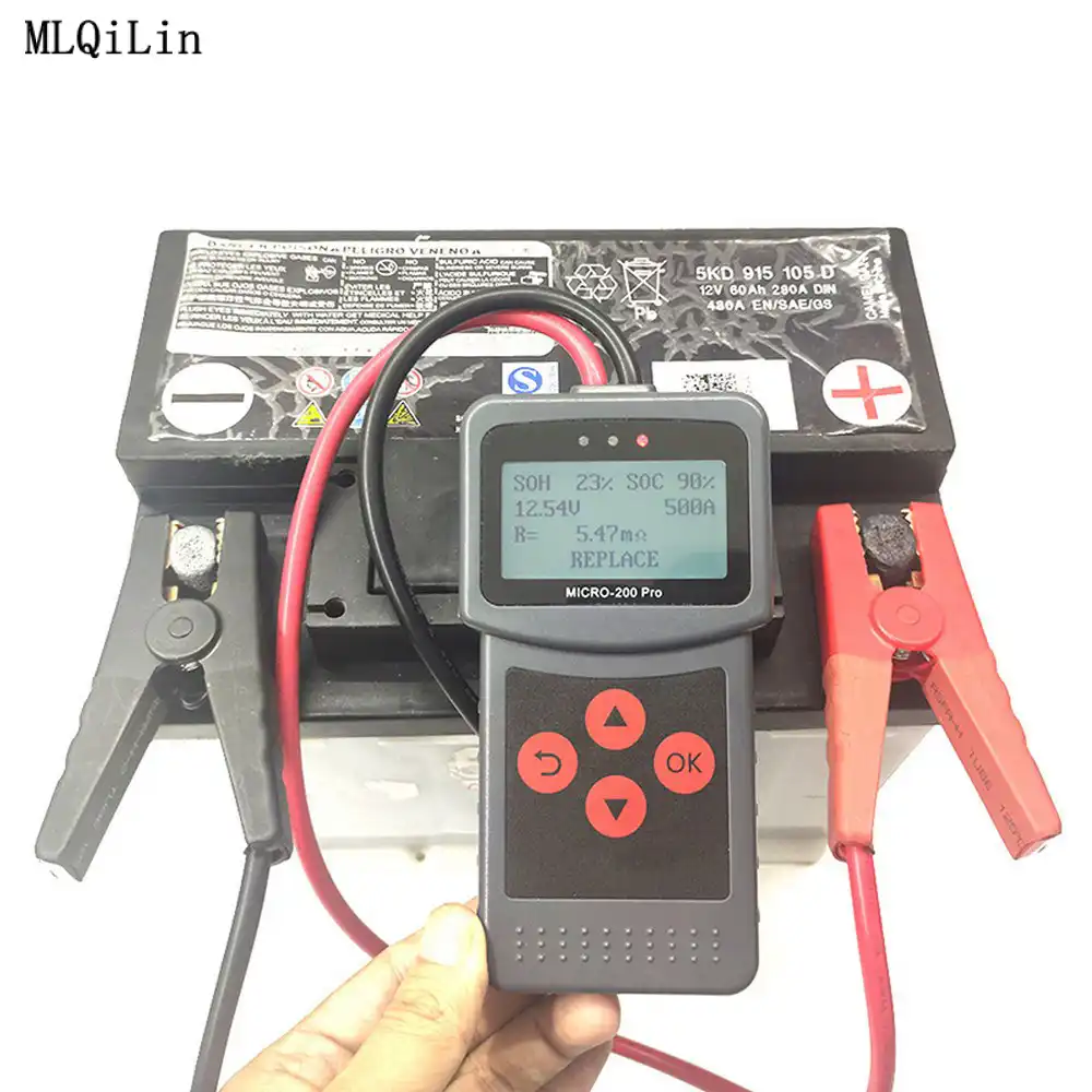Micro 0プロカーバッテリーテスター12v 24v多言語デジタルagm Efbゲル自動車負荷バッテリーシステムアナライザ用の車と自転車 Aliexpress