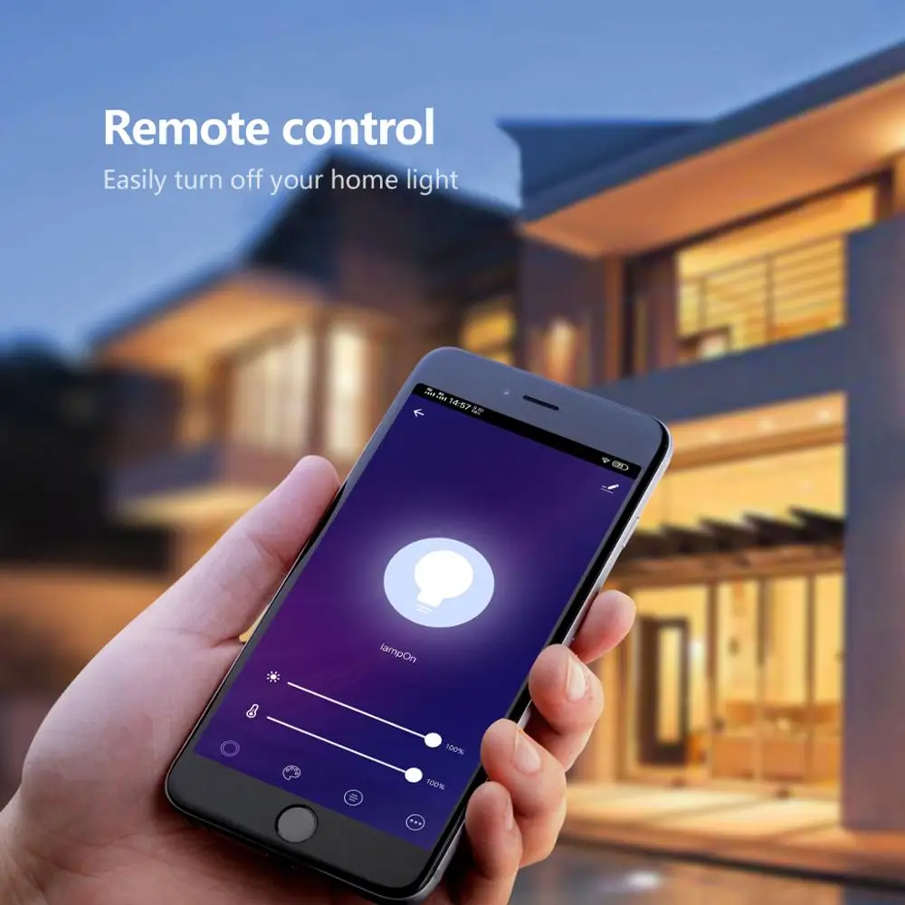 Умсветильник Светодиодная лампа Tuya RGB Smart Life 2 4G Wi Fi светодиодная с изменением