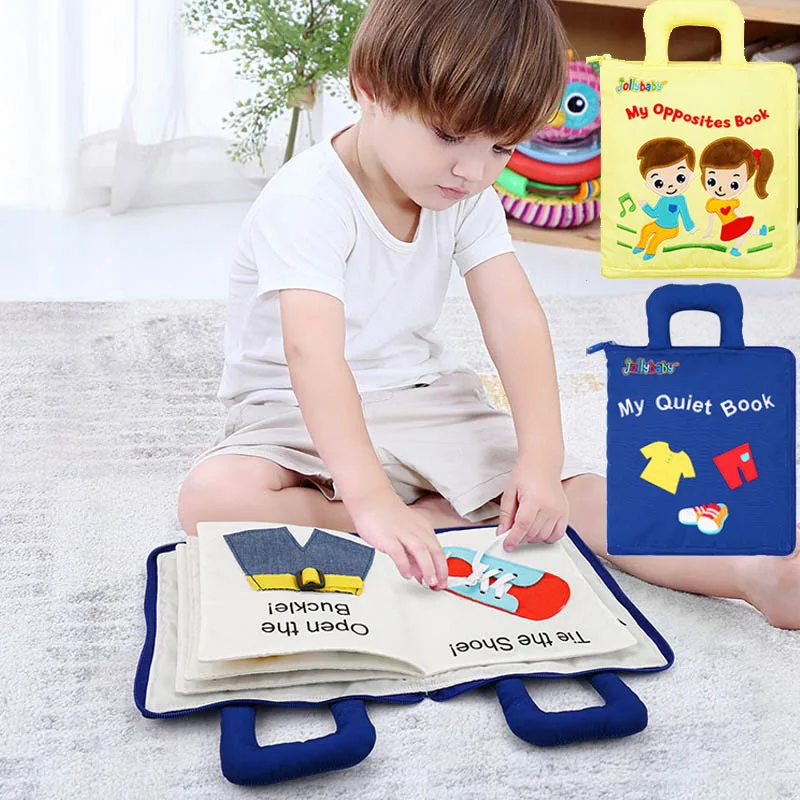 4 Bears Montessori Toy for Kids Baby Books Learning Education 3D Quiet Fabric Activity Story Book Toddlers | Игрушки и хобби