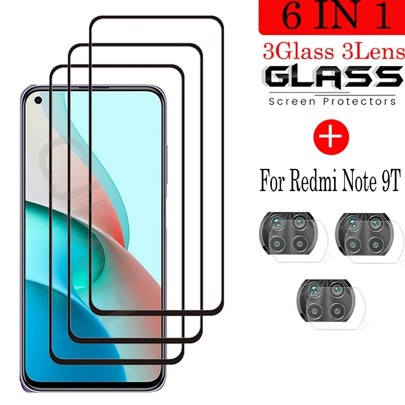Камера + закаленное стекло для Xiaomi Redmi Note 9 T защита экрана взрывозащищенное |