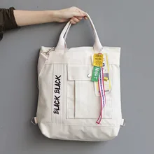 Корейский стиль, холщовый рюкзак для женщин, Простой Модный молодежный рюкзак для путешествий, школьная сумка для отдыха, сумка-тоут для девочки-подростка, сумка через плечо