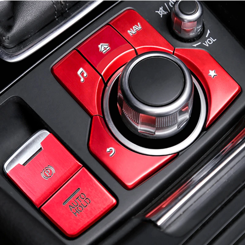 Car Styling Handbrake Parking Brake Auto Hold Multimedia Button Cover Frame Trim Sticker For Mazda 3 Axela Cx 4 Cx 5 Lhd Automotive Interior Stickers Aliexpress