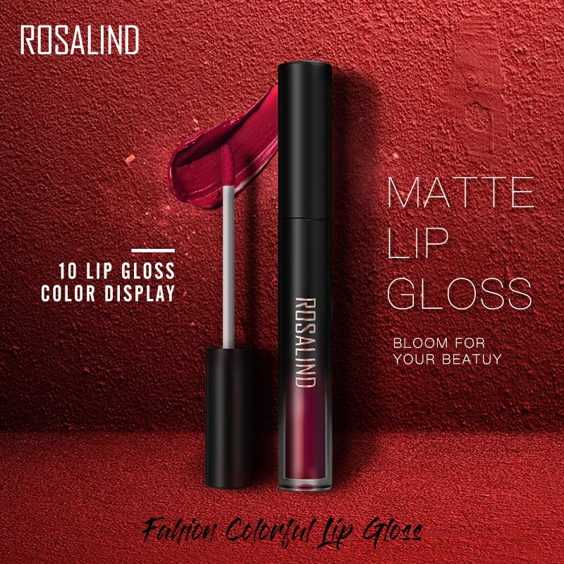 

ROSALIND Cosmetics Matte Lip Gloss Red Lip Matte Long Lasting Full Professional Makeup Lipstick Gloss Waterproof Cosmetics