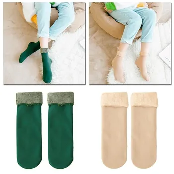 

1 Pair Soft Velvet Boots Floor Sleeping Socks Solid Color Thicken Thermal Cashmere Sock Women Winter Warm Socks Wholesale