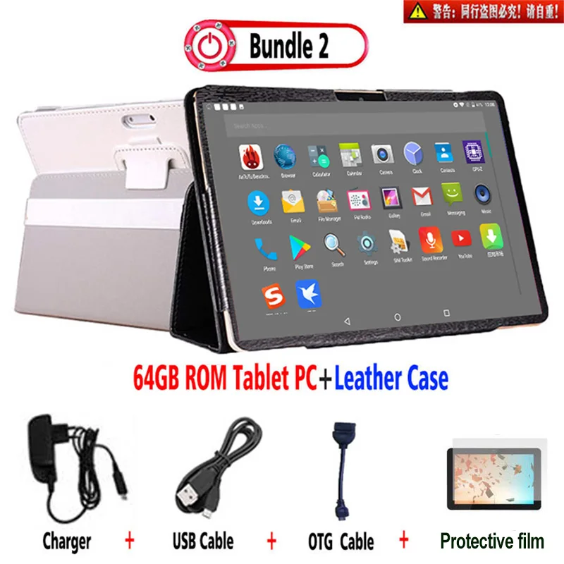 64GB ROM Add Case Распродажа 1920*1200 ips 10 дюймов планшетный ПК 4 Гб ОЗУ 64 Гб 128 Гб ПЗУ MT6797 Android 8,0 OS 5.0MP 3g 4G LTE FDD планшет 10,1" - Комплект: 64GB ROM Add Case