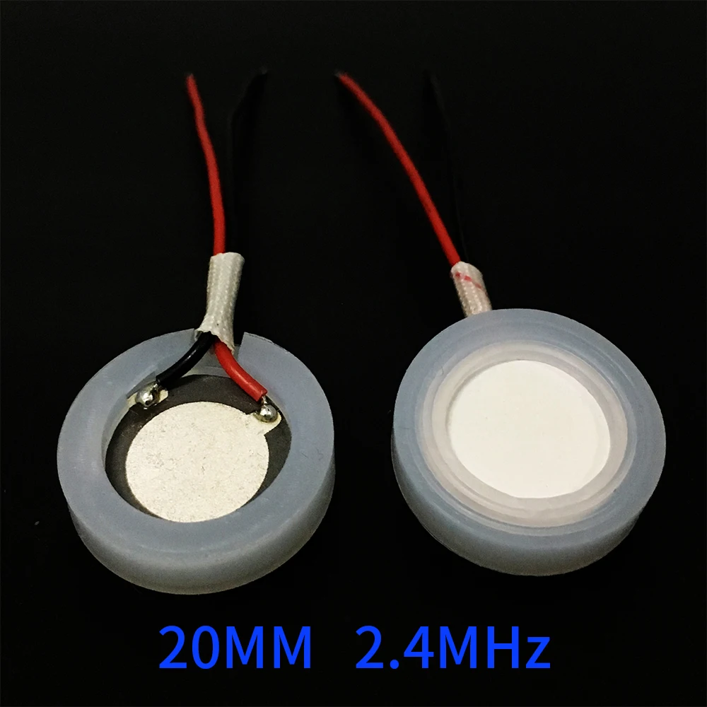 2 PCS 20mm 2.4Mhz Ultrasonic Mist Maker Fogger Atomizing Transducer Oscillating Blade Piezoelectric Ceramic Air Humidifier Acces Ultrasonic Atomizer Accessories