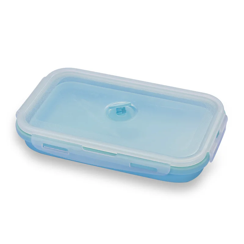 4 шт Microwavable силиконовая складная коробка Bento портативная для обеда контейнер